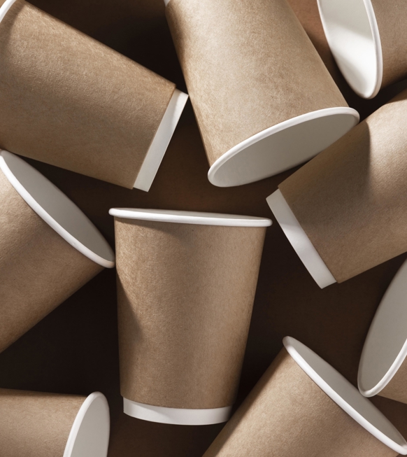 Coffee Go Cardboard Cups Top View